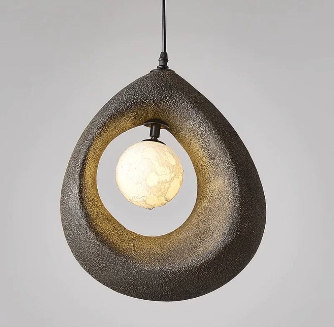 Hikari Resin LED Pendant Light in Japanese Wabi-Sabi Style