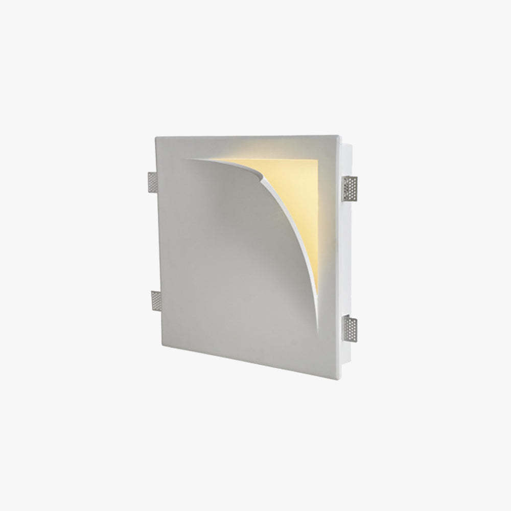 Aria Modern Recessed Metal/Plaster LED Wall Lamp, White | ventumra