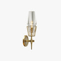 Arisha Vintage Lantern Glass Wall Lamp, Gold - Neutralighting