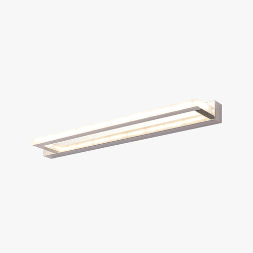 Arisha Elegant Rectangular Mirror Front Vanity Sliver White Wall Light - Neutralighting