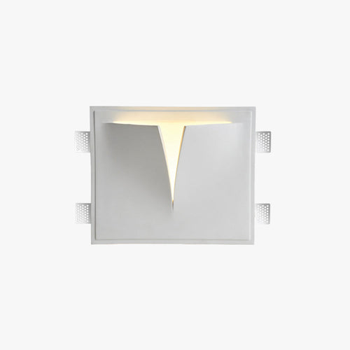 Aria Modern Recessed Metal/Plaster LED Wall Lamp, White - Neutralighting