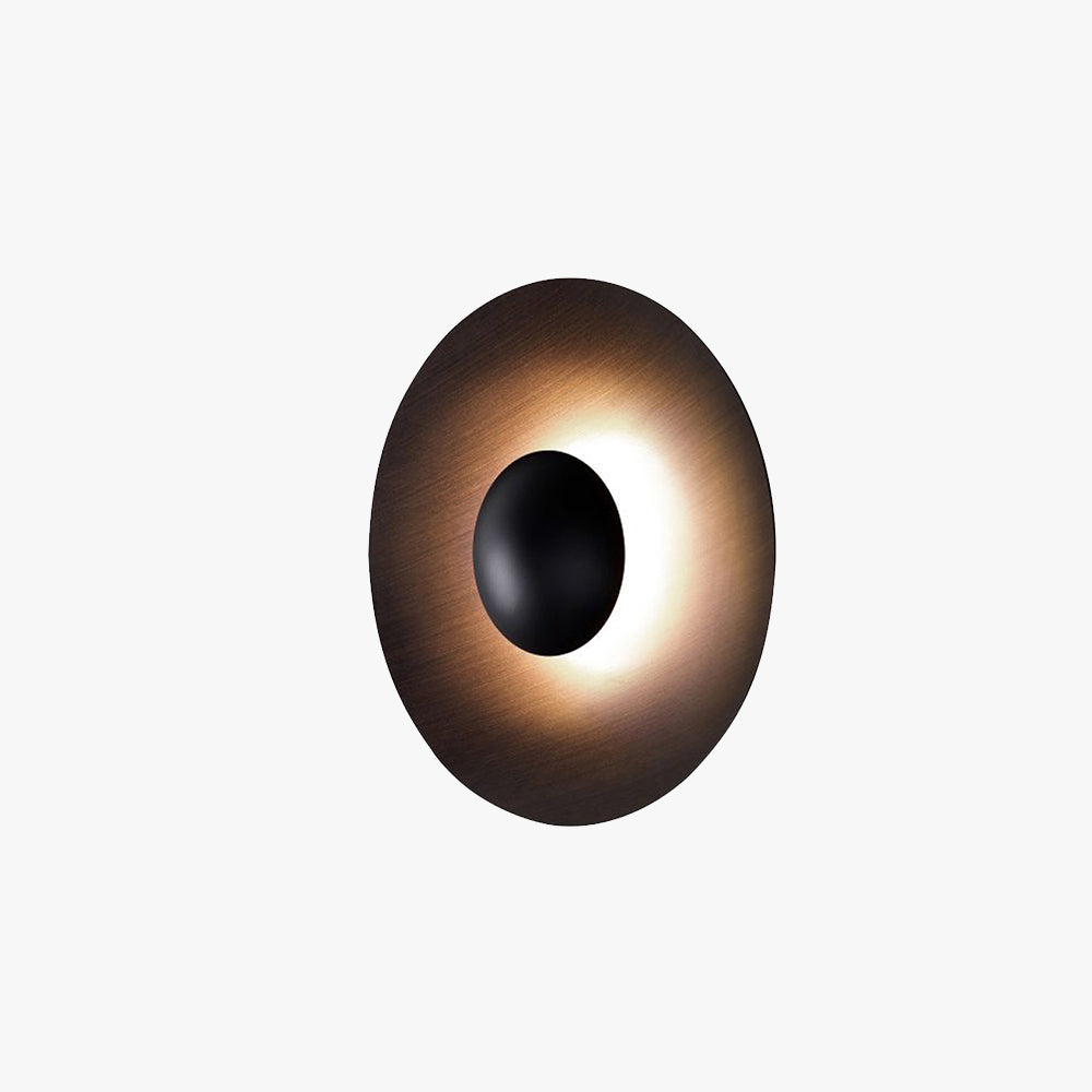 Ray Designer Round Metal Outdoor Wall Lamp, Black/White - Neutralighting