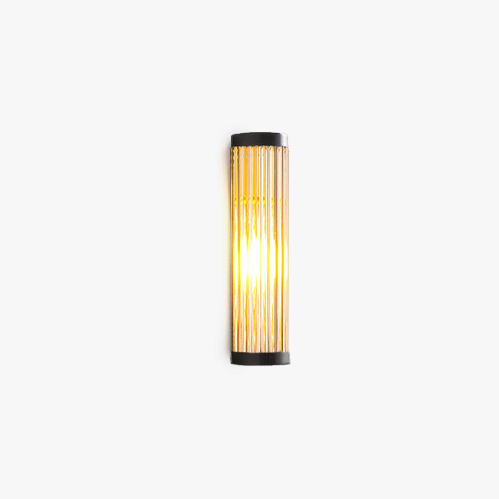 Yoru Modern Semi-Cylindrical Metal/Glass Outdoor Wall Lamp, Black - Neutralighting