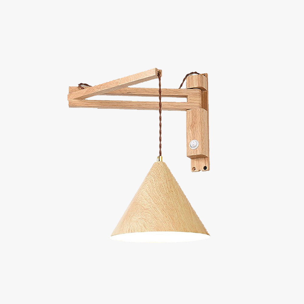Muto Adjustable Wall Lamp, Wood/Metal, 2 Color, Living Room - Neutralighting