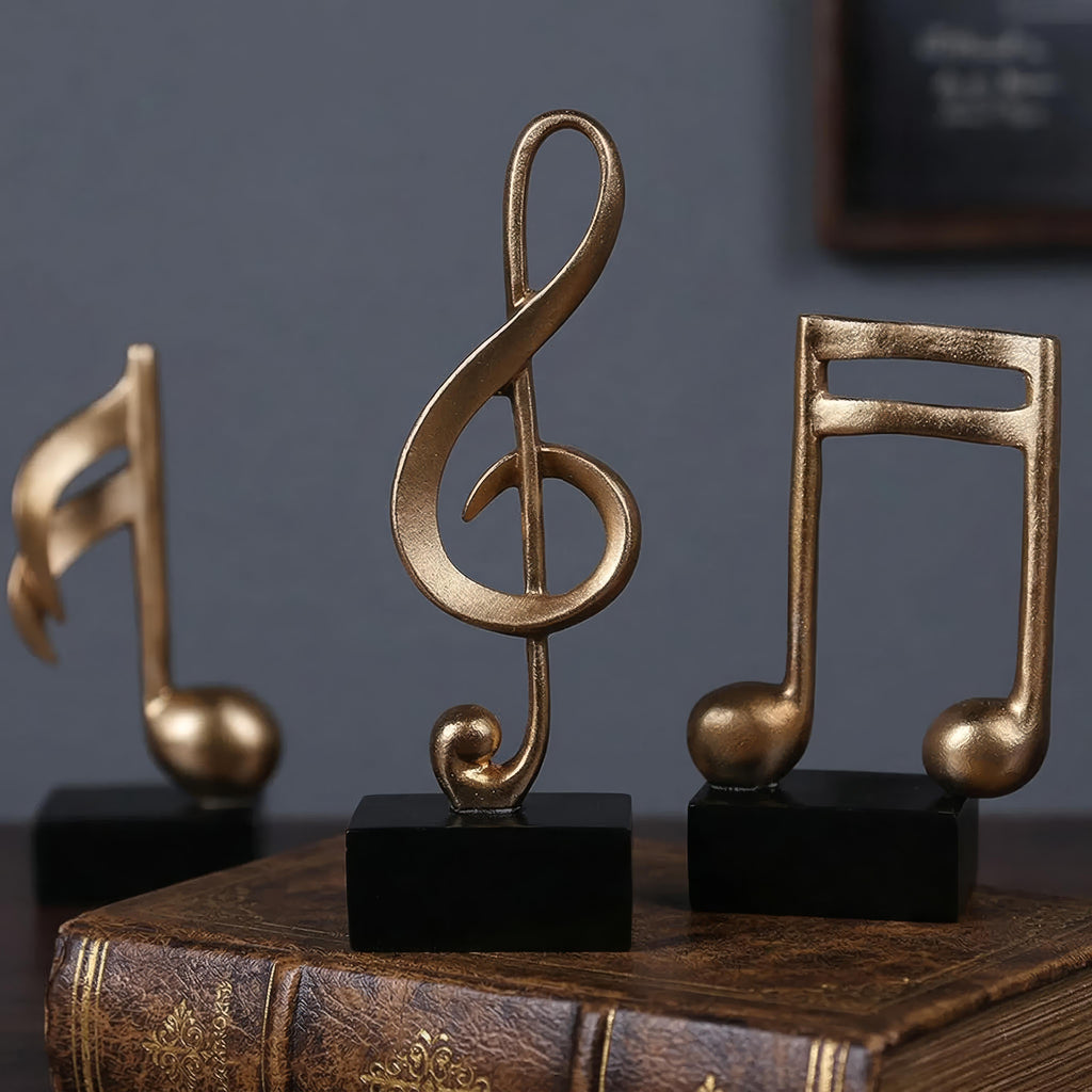 Musical Elegance Decorative Figurine — Artistic Music Accent