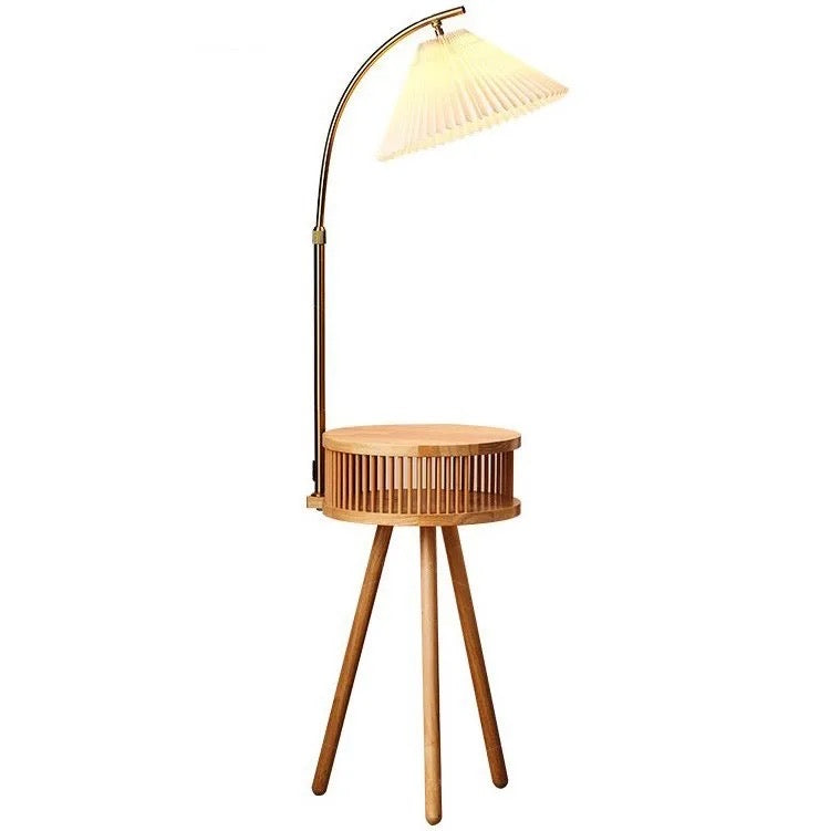 Aurelia Arc Floor Lamp Wooden LED Corner Bedside Light
