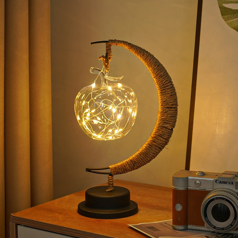 Aurelle | Warm Glass Moon Lamp for Soft Ambient Lighting