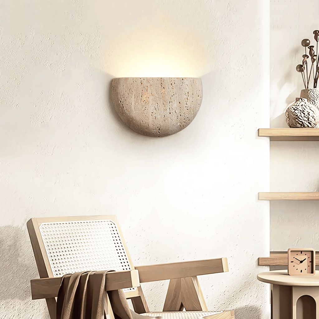 Plaster Half Bowl Wall Light | Ventumra
