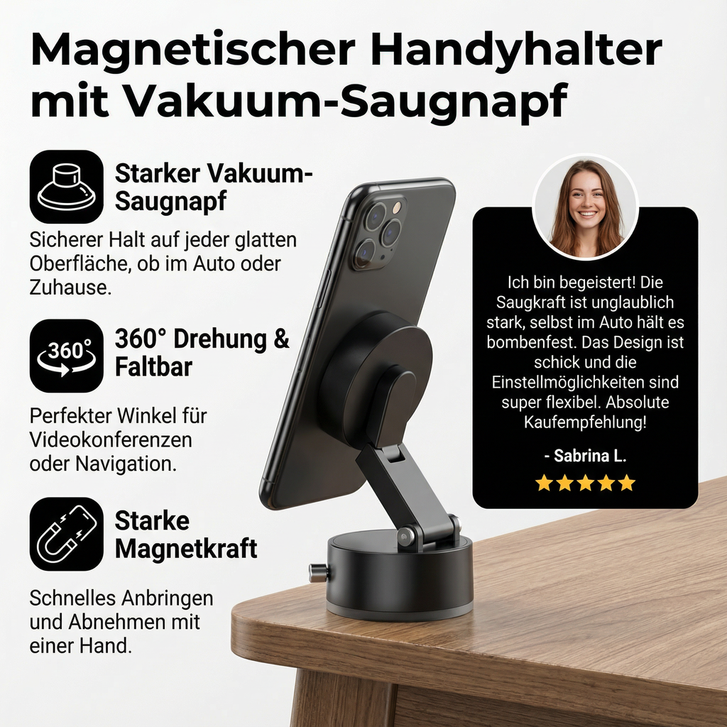 StabiloGrip Phone Holder — Secure, Hands-Free Smartphone Mount