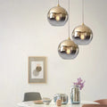 BlossomGlow Rose Pendant Light With Clear Glass Shade And Ombre Finishes