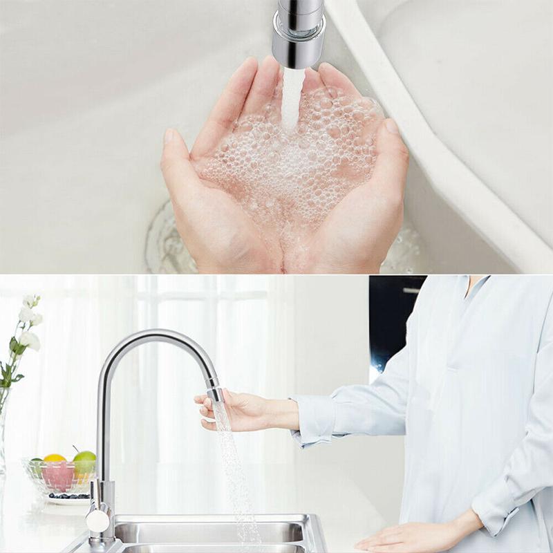 Accesorio flexible para grifo - Ahorro de agua giratorio de doble función