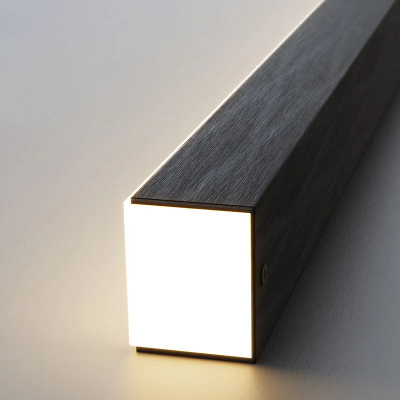 Arisha Minimalist Linear Metal Pendant Light, White/Black | ventumra
