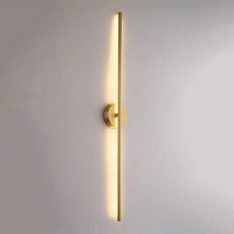 Fauro Modern Linear Metal&Silica Gel Wall Mount Lamps, Gold | ventumra