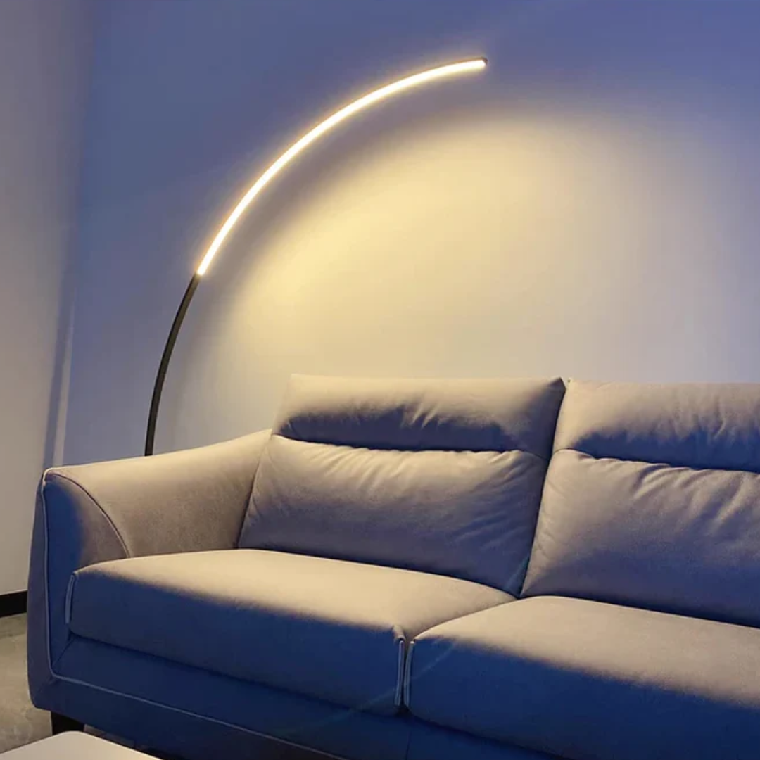 Lumera Minimalist Arc LED Floor Lamp For Living Room