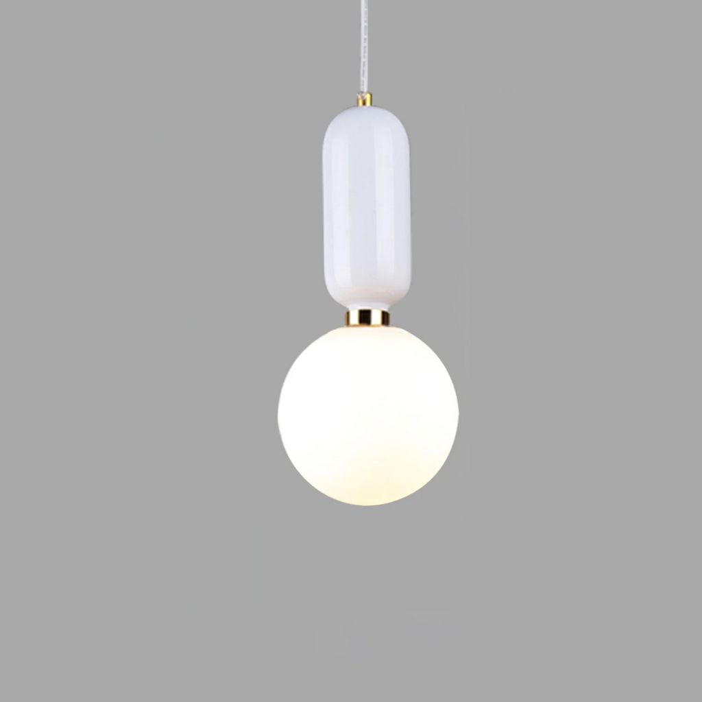 Novae Glass Globe Chandelier Modern Pendant for Dining and Living Areas