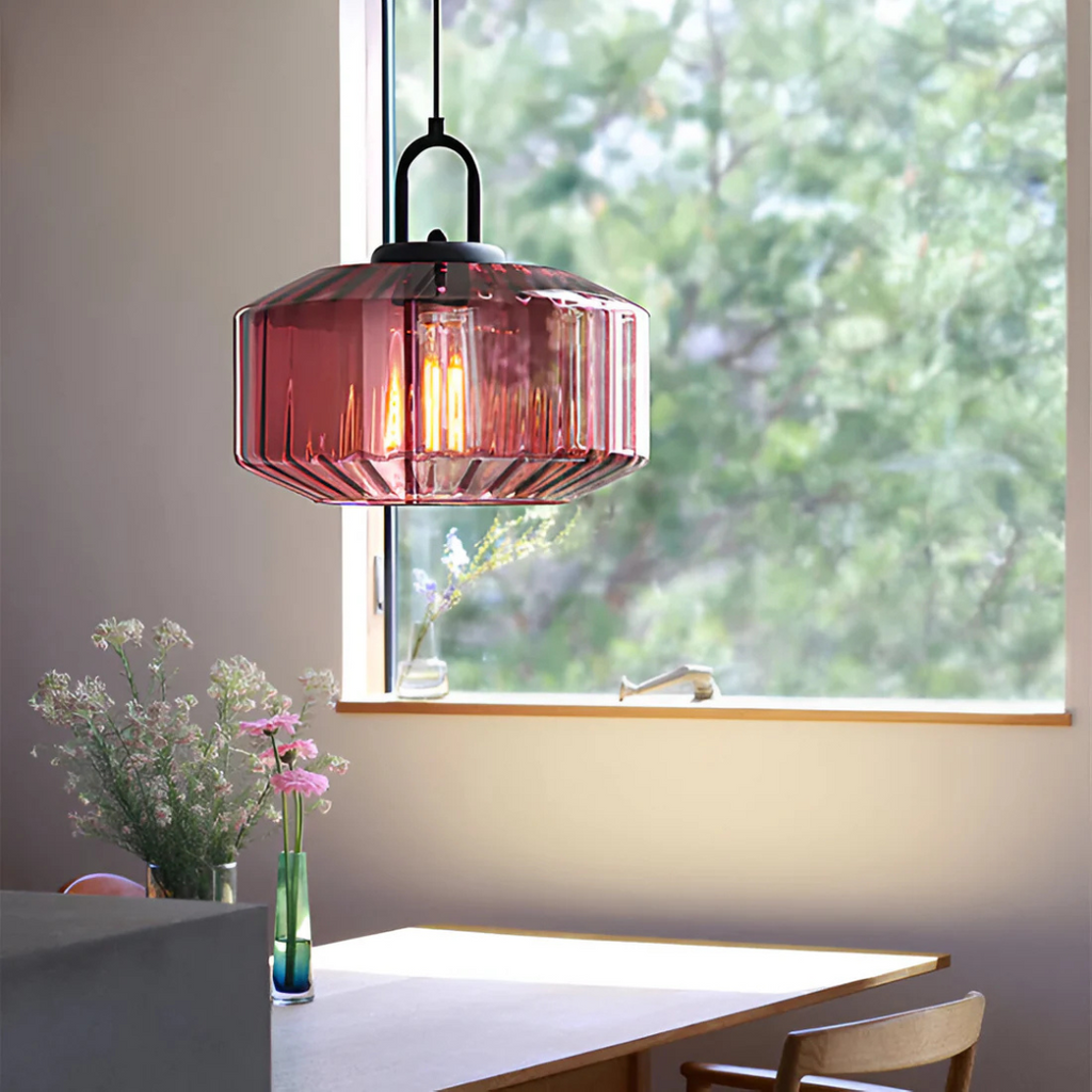 Eloria | Retro Warm-Toned Colored Glass Pendant Lamp