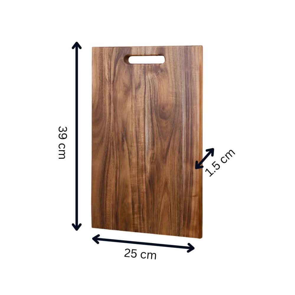 TerraSlice Acacia Wood Chopping Board — Sustainable Build, Stylish Elevated Rim