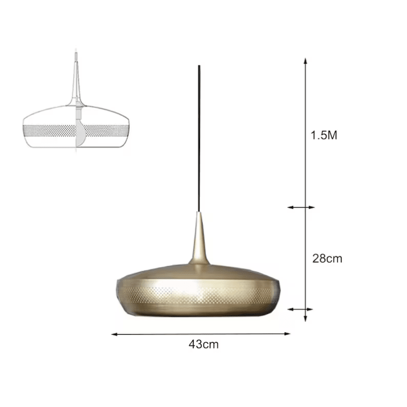 Ardell Nordic Art Pendant Light With White Metal Finish