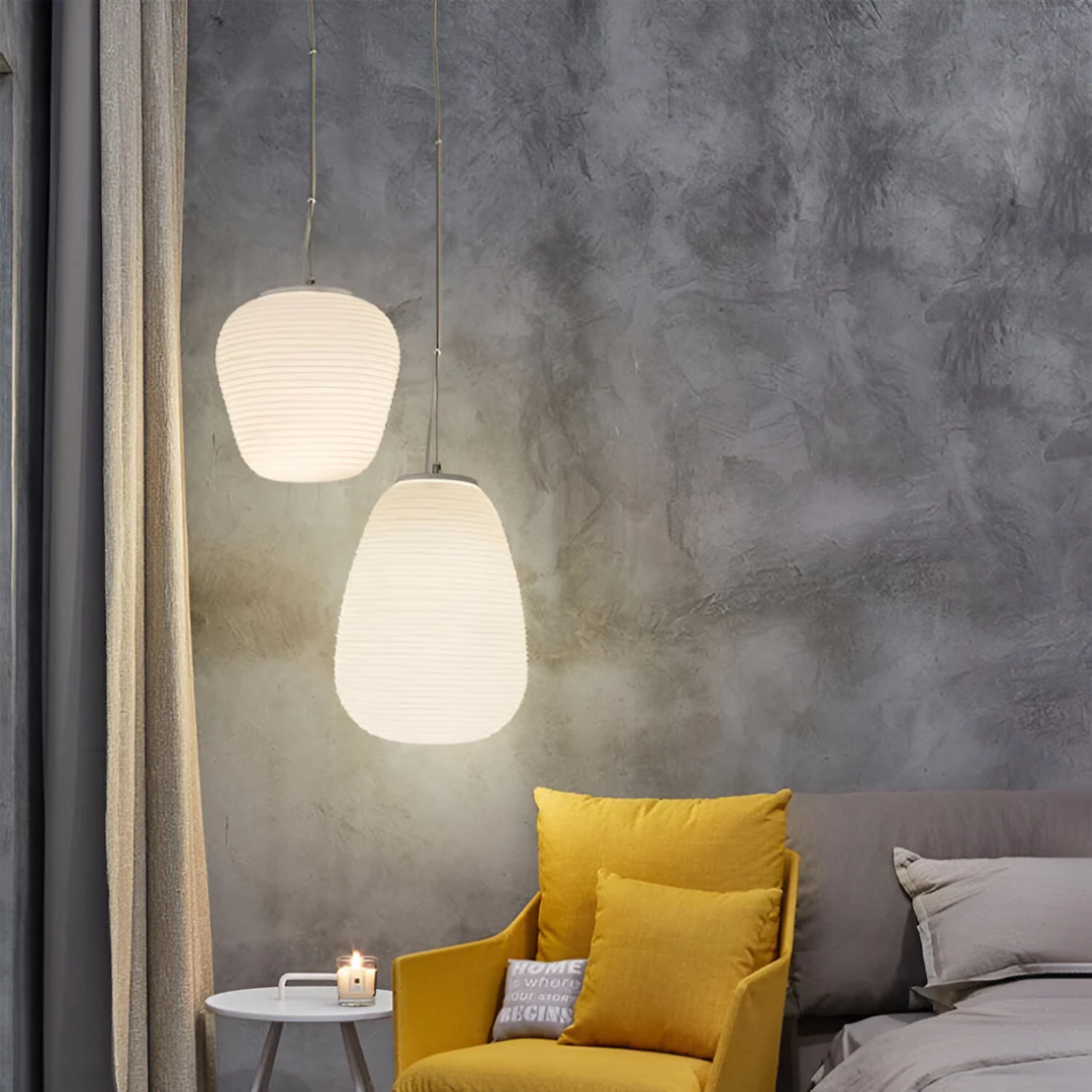 Svela | Scandinavian Opal Glass Pendant Lamp For Dining