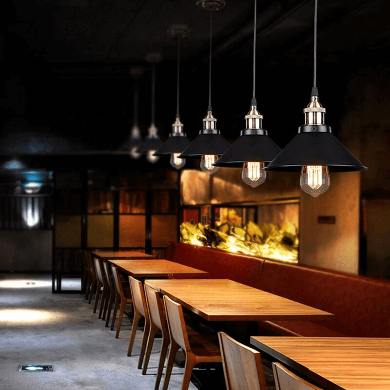 Elora Brass Cone Pendant Light in Vintage Industrial Style