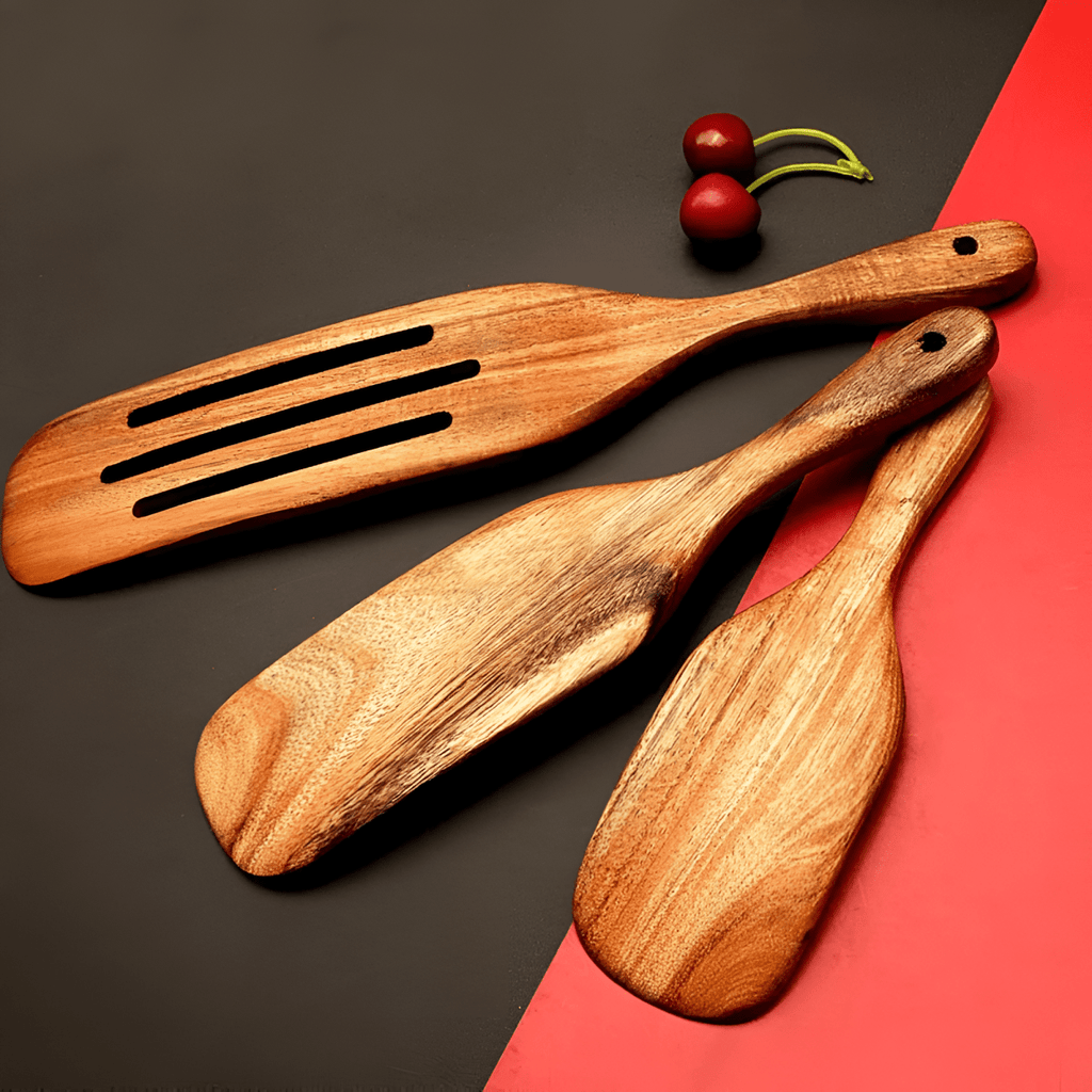 Set de bucătărie din tec TerraWood — design sustenabil și durabil