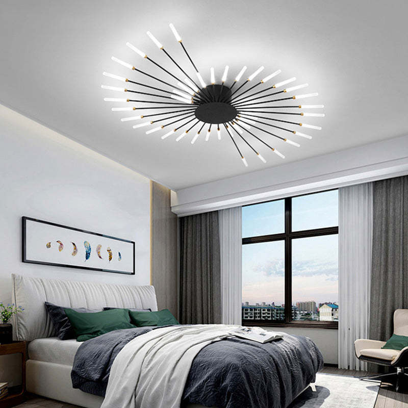 Wesley plafondslampe Fireworks, svart/gull | ventumra
