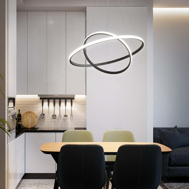 Zin Modern Ring Pendant Light, 2/3/4 Rings - Neutralighting