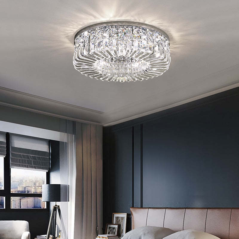 Kristy Luxury Flush Mount Metal/Crystal Ceiling Light - Neutralighting