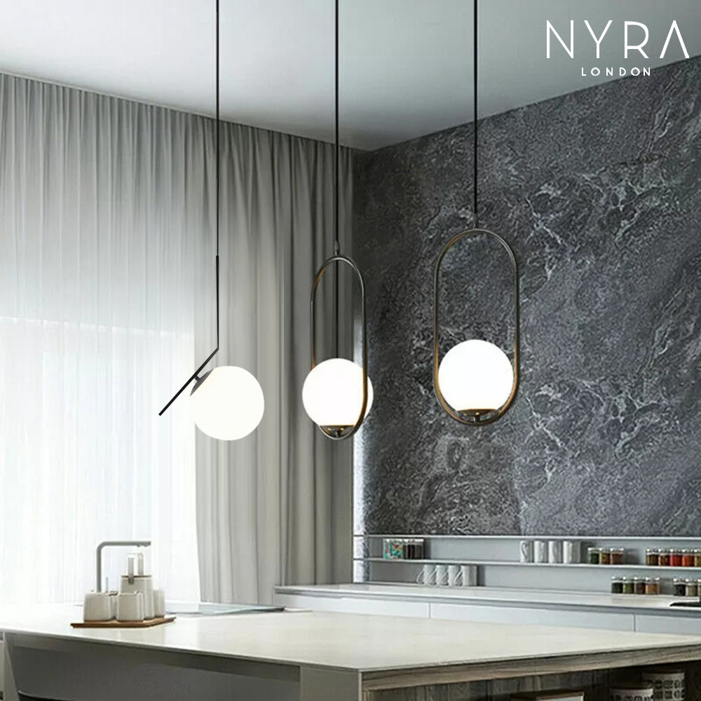 LumoSphere Pendant Light With Opal Glass Sphere Diffuser