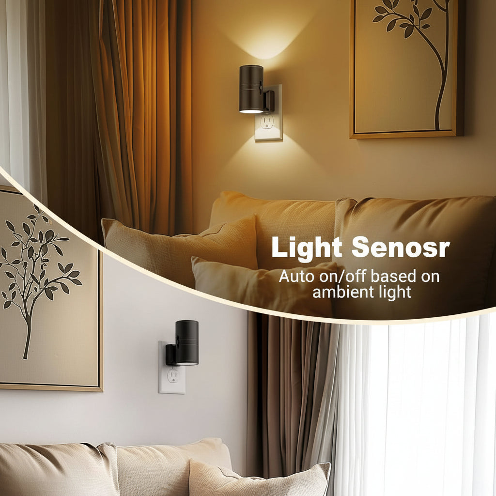 LumenNest Automatic Dimmable LED Night Light — Dusk Sensor, Glare-Free Soft Glow
