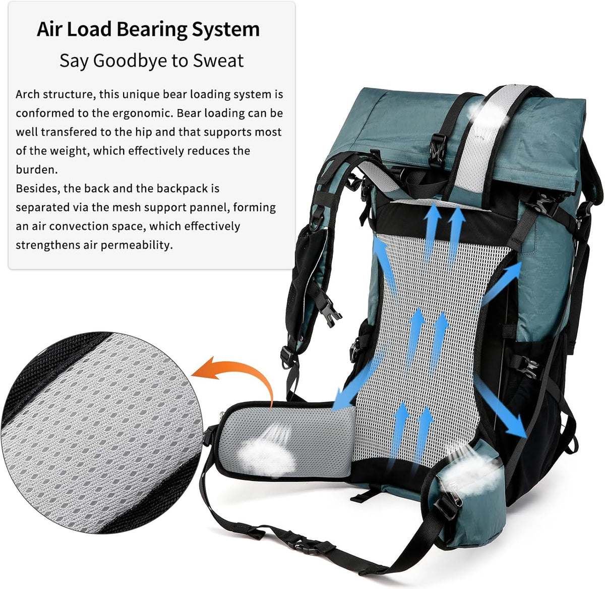 Adventure Gear 50L Internal Frame Hiking Pack For Mountain Climbing And Camping | Ventumra