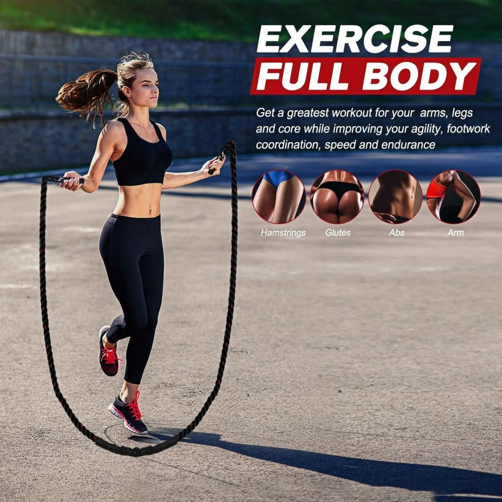 PulseFlex švihadlo s nastavitelnou zátěží — tři modulární protizávaží, rozsah 1.2 až 2.2 kg