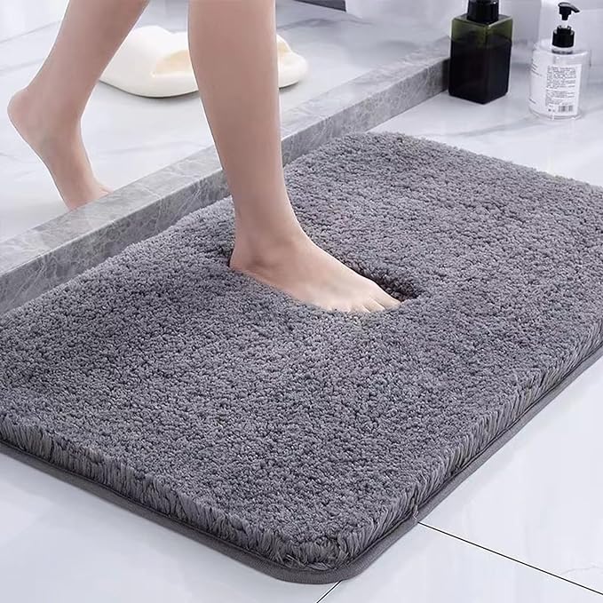 High-Density Microfiber Bath Mat — Soft, Absorbent, Non-Slip