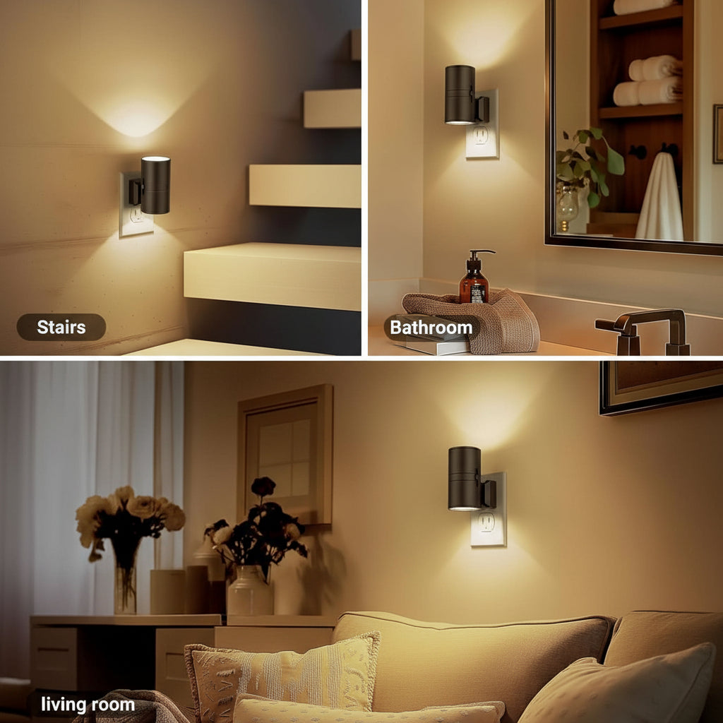LumenNest Automatic Dimmable LED Night Light — Dusk Sensor, Glare-Free Soft Glow