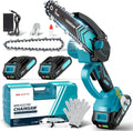Cordless Mini Chainsaw 6 Inch with LED Light & 21V Battery – TimberCut | ventumra