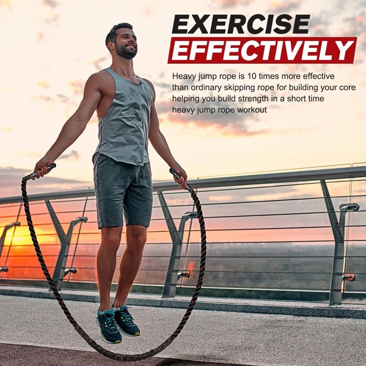 PulseFlex švihadlo s nastavitelnou zátěží — tři modulární protizávaží, rozsah 1.2 až 2.2 kg