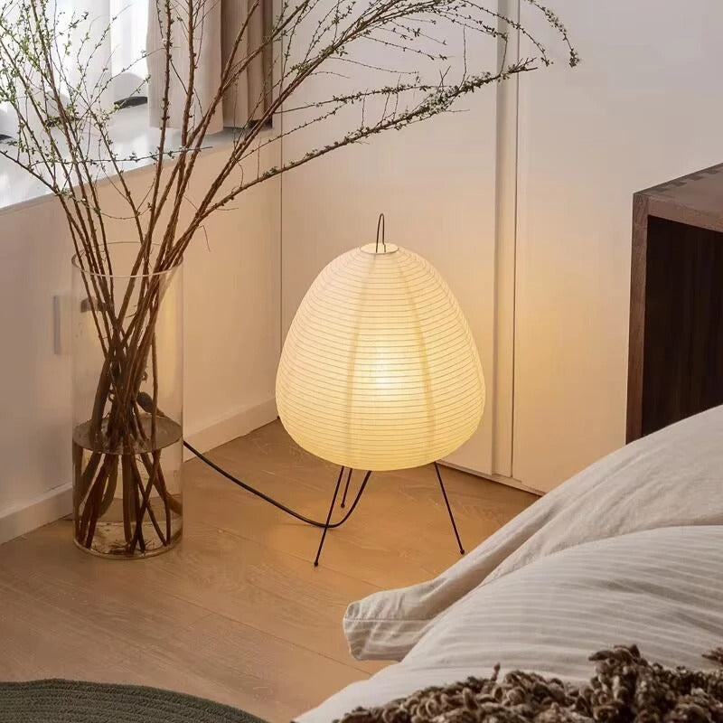 Azuri Rice Paper Table Lamp With Gentle Ambient Glow