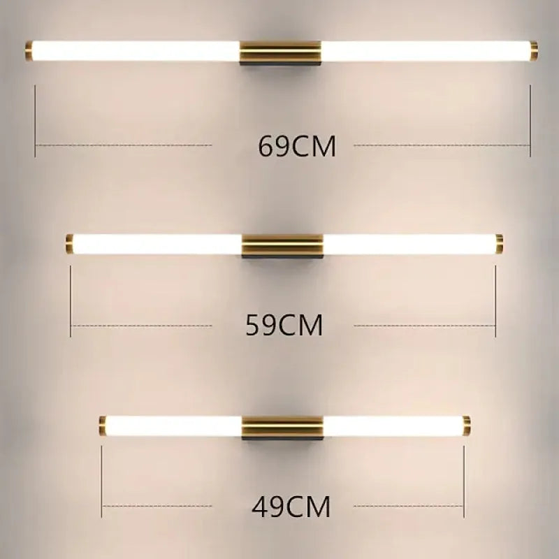 Moren Minimalist Linear Metal Wall Lamp, Gold | ventumra
