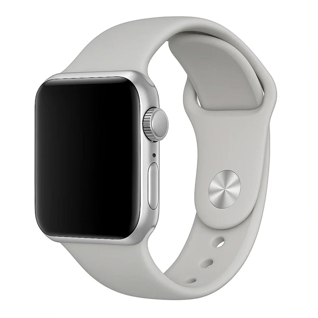 Szary silikonowy pasek kompatybilny z Apple Watch — wytrzymała, lekka opaska | Ventumra