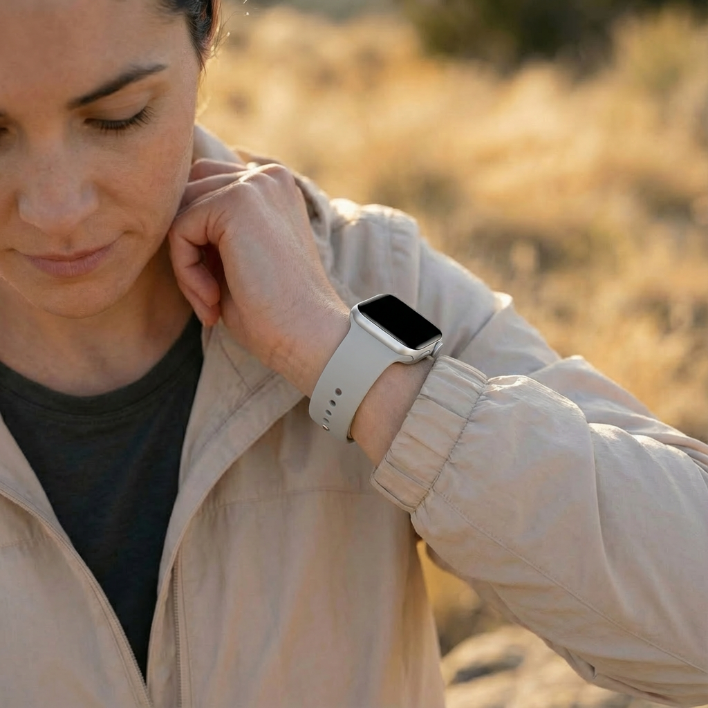 Szary silikonowy pasek kompatybilny z Apple Watch — wytrzymała, lekka opaska | Ventumra