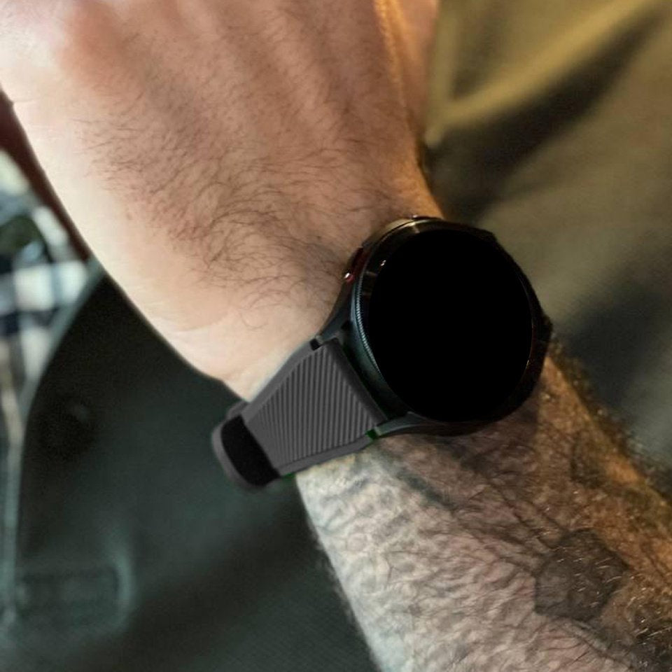 سوار سيليكون أسود لساعة Samsung Galaxy Watch 3 مقاس 45 مم للاستخدام اليومي | فينتومرا
