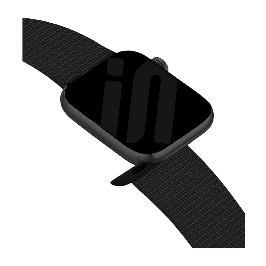 Nylonowy pasek do zegarka Apple Watch z zapięciem na rzep, czarna wersja | Ventumra