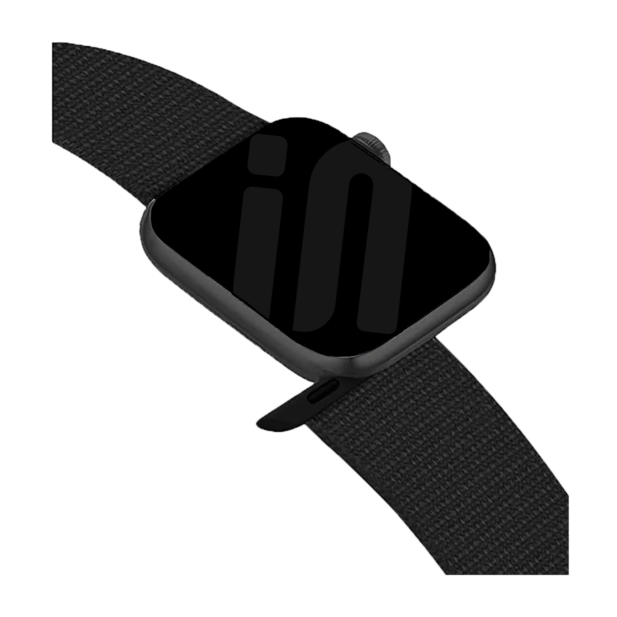 Nylonowy pasek do zegarka Apple Watch z zapięciem na rzep, czarna wersja | Ventumra