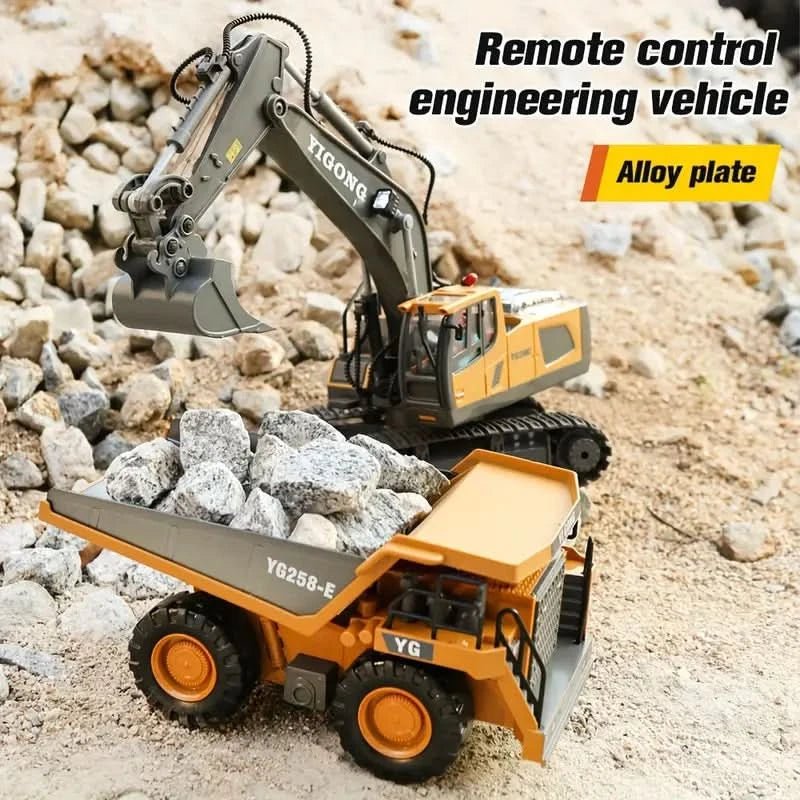 AeroBuild RC Digger — Precision Remote Control Excavator, Eleven Independent Steering and Bucket Controls
