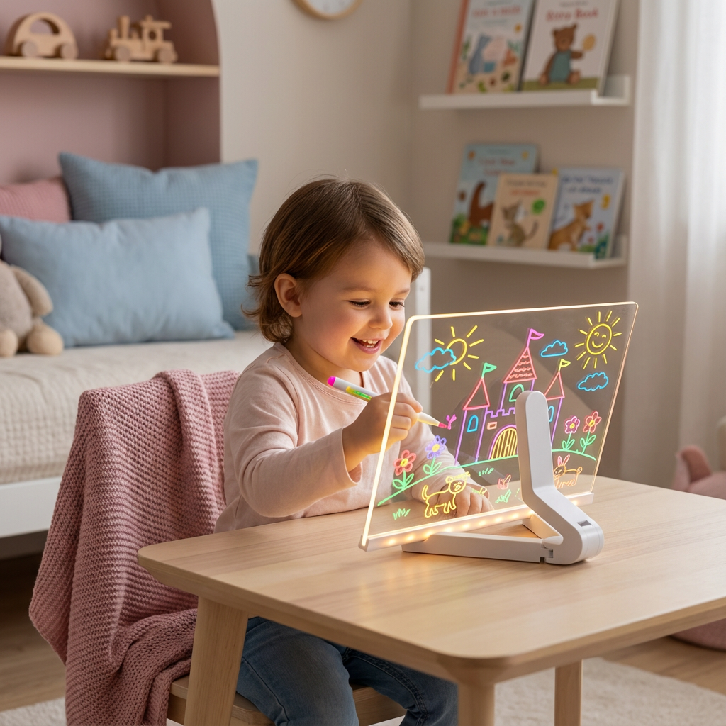 Kids' LED Drawing Board — Luminous Light-Up Creativity Pad