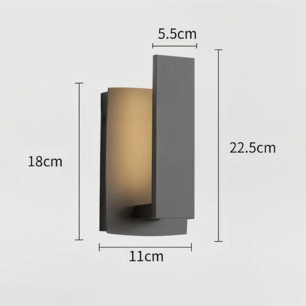 Arvella Minimalist LED Outdoor Wall Lamp With Warm Glow