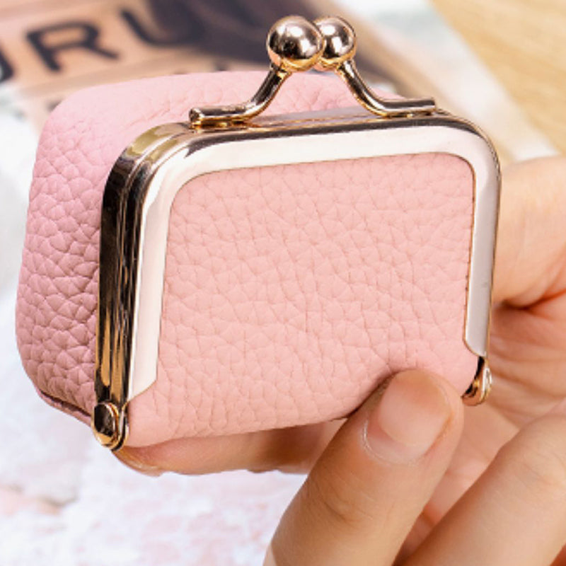 LuxeBox Mini-smykkeskrin — ekte skinn, gullspenne