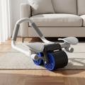 PulseFlex Fitness Roller — Spring-Assisted Design and Integrated Return Mechanism for Abdominal and Hip Training
