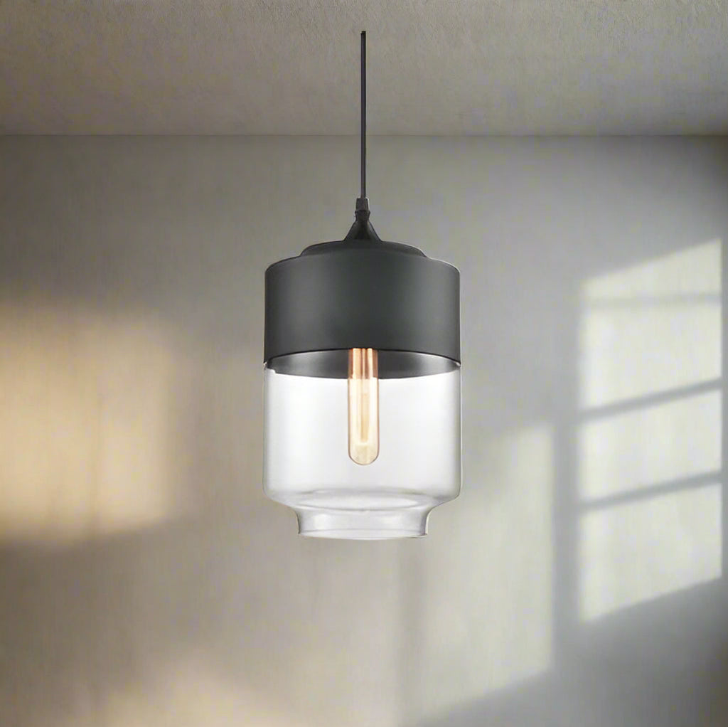 Kirrae Glass and Wood Pendant Light Luxurious Design