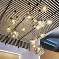 Lyra Geometric Round Pendant Lamp in Electrolytic Metal